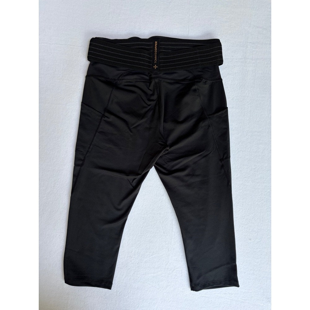 Tommie Copper Adjustable Back Support Compression Capri's 19" Women XL Black NWT - Picture 3 of 12